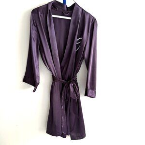 Bridesmaid Robe with Monogram in Purple